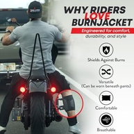 BurnJacket tubo de escape de motocicleta proteção contra queimaduras protetor de perna - imagem 5
