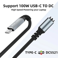 Cabo de Energia USB-C: 5.5x2.1mm para 100W - imagem 3