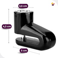 Trava Cadeado Antifurto para Moto: Segurança Máxima com Disco de Freio e Lembrete! - imagem 3