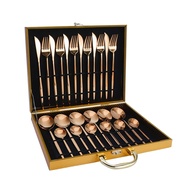 Conjunto de Jantar 24 Peças em Aço Inox com Caixa de Presente - Utensílios Minimalistas e Resistentes - imagem 1