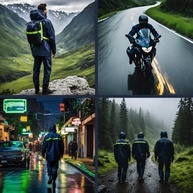 Capa De Chuva Motoqueiro Motoboy Conjunto Calça e Jaqueta Impermeável Reforçada PREMIUM - imagem 5