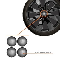 Jogo de Calotas Prime Black 14" para Citroën C3, C4, Aircross, C5, Xsara, Berlingo + Selo Resinado - imagem 3