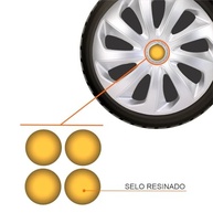 Jogo de Calotas Velox Silver Aro 14 para Onix, Prisma, Corsa, Celta e Mais + Selo Resinado - imagem 3