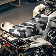 Capa de Assento SEANATIVE Camuflada Preta: Proteção Universal Impermeável e Antiderrapante para Quadriciclos e Motos - imagem 2