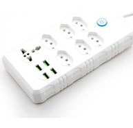 Régua de Energia 6 Tomadas + 4 USB Universal: Carregue Tudo com Segurança e Estilo! - imagem 2