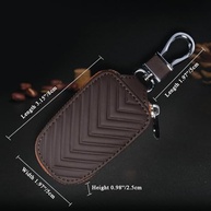 Capa de couro para chave de carro, capa de chave para chaveiro de carro, porta-chaves de carro, capa para chave automática, unissex, masculina e feminina - imagem 3