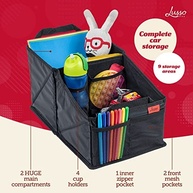 Organizador de Assento de Carro Lusso Gear: 9 Compartimentos, Porta-Copos e Mais para Viagens Tranquilas - imagem 3