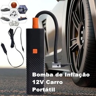 Calibrador Digital Portátil: Bomba de Ar com Pressômetro para Pneus de Carro, Moto e Mais! - imagem 3