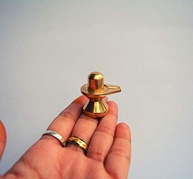 Shivling Shiv Parivar - Escultura de Latão Decorativa para Casa e Templo - 1,25" 55g - imagem 4