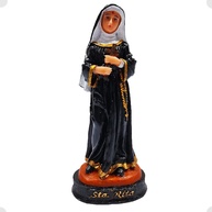 Imagem de Santa Rita de Cássia em Resina 15 cm - Escultura Católica Pintada à Mão com Detalhes Realistas - Ideal para Devoção e Decoração Religiosa - imagem 1