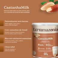 TERRAMAZONIA CastanhaMilk Leite em Pó Vegetal Feito de Castanha-do-Brasil - Bebida Vegetal de Castanha do Pará em Pó - Zero Lactose - Vegano - 300g - imagem 4