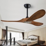 Ventilador de Teto 132cm com Controle Remoto - Motor CC Silencioso, Lâminas de Madeira Maciça, Reversível - imagem 2
