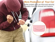 Bolsa Faraday Dupla Bloqueio RFID para Celular e Chave de Carro - Proteção Total de Privacidade (Rosa) - imagem 5