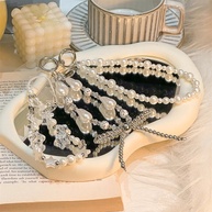 Phone Strap de Luxo Pérolas e Cristais – Charme Anti-Perda - imagem 2
