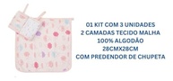 Pano de Boca Bebê com Prendedor de Chupeta - 3 Unidades em Algodão Macio com Estampas Divertidas - imagem 5