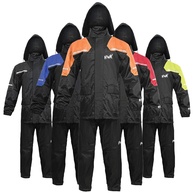HWK Roupa de chuva de motocicleta para homens e mulheres, jaqueta e calça refletiva impermeável (alaranjado, GG) - imagem 1