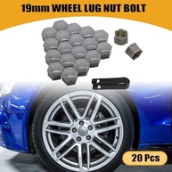 Kit 20 Protetores de Porca de Roda 19mm: Proteção e Estilo Cinza - imagem 3