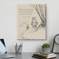 Arte de Parede Clássica com Citação do Urso Pooh - Pintura em Tela 20x25cm - imagem 5