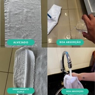 Kit 10 Pano de Chão 100% Algodão - Absorção Premium, Lavável e Durável - 75x50 cm - imagem 3