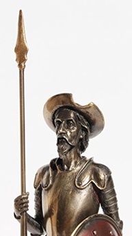 Estatueta de Bronze Fundido Dom Quixote com Lança 30 cm - Obra de Arte para Colecionadores - imagem 5