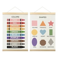 Moldura de Pôster Colorida para Decoração Infantil | Conjunto de 2 Peças 30x40cm - imagem 2