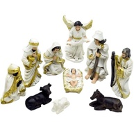 Presépio Nascimento de Jesus com 10 Estatuetas - Decoração Religiosa para Natal - imagem 3