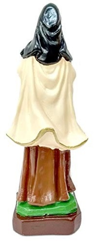 Imagem de Santa Terezinha do Menino Jesus em Gesso - 20cm | Decoração Religiosa com Detalhes Artesanais - imagem 4