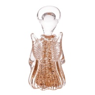 Anjo de Vidro Dourado 7x7x15cm - Figura Decorativa Wolff Italy com Brilho Elegante - imagem 1