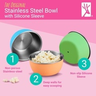 Tigelas de Aço Inoxidável com Capa de Silicone e Tampa - Elk and Friends para Bebês e Crianças - imagem 5