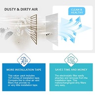 Kit Completo de Filtros de Ventilação com Mídia Eletrostática - 228x45cm + Fita Instaladora 398cm - imagem 5