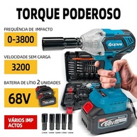 Chave de Impacto Portátil 68V: Parafusadeira e Furadeira Completa com 2 Baterias - imagem 4