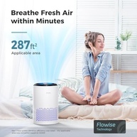 Purificador de Ar AROEVE com Filtro HEPA - Combate Fumaça, Pólen, Caspa e Odores | Modo Silencioso e Controle de Aroma - imagem 3