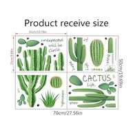 Decalques de Parede Cacto com Frases Inspiradoras - Adesivos Vinil Decorativos para Quarto e Sala - imagem 3