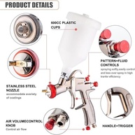 Pistola de Pulverização LVLP R500: Acabamento Profissional com 1.3mm e Regulador de Pressão - imagem 5