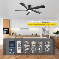 Ventilador de Teto Ohniyou 52" com Luz e Controle por App – CC Silencioso, Reversível e Moderno - imagem 3