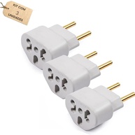 Kit 3 Adaptadores de Tomada Universal Benjamin Bob Love Plug 10A/20A 250V - Conecte Tudo! - imagem 1