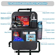 Organizador de Banco Traseiro de Carro com Mesa Dobrável e Suporte para Tablet - Viagens Confortáveis! - imagem 4
