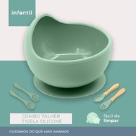 Tigela e Talheres de Silicone Life - Segurança e Conforto nas Refeições do Bebê - imagem 3