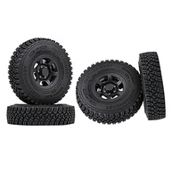 Conjunto de Pneus e Rodas 1.55" 1/10: Performance Off-Road e Estilo Preto para seu Carrinho RC - imagem 3