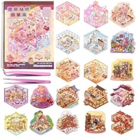 Conjunto de 20 Adesivos 3D DIY - Livro de Cenas para Crianças e Adultos - Animais Fofos e Decoração Criativa - imagem 2