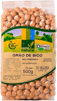 Grão de Bico Orgânico Coopernatural 500g - imagem 1