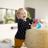 Copo de Transição com Bico de Silicone 9M+ Philips Avent SCF802/01 Azul e Vermelho - Livre de BPA - imagem 3