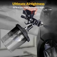YUZES Sistema de Copos de Mistura de Tinta 600 ml - Fácil Filtragem, 360° e Compatibilidade Universal - imagem 5