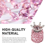 4 Tampas de Válvula Coroa com Strass de Cristal - Luxo e Proteção para seu Carro - imagem 4