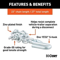 Corrente de Segurança CURT 80300 para Reboque: Proteção Essencial com Gancho S (68cm) - imagem 5