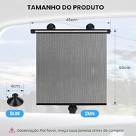 Kit 2 Cortinas de Sol Retrátil para Carro - Proteção UV e Bloqueio de Calor - imagem 3