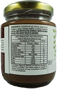 Creme de Castanha de Caju com Cacau 210g Onveg - imagem 1