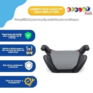 Assento de Carro Infantil Elevação Fit Cinza - Segurança e Conforto para Crianças de 15 a 36kg - imagem 4