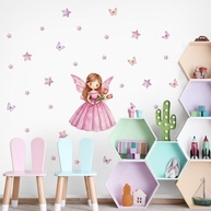 Adesivo de Parede Infantil Fadas - Decoração Segura e Criativa para Quarto de Menina - imagem 3