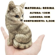 Estatueta de Gato Realista em Resina - Decoração Elegante e Presente Criativo para Amantes de Gatos - imagem 4